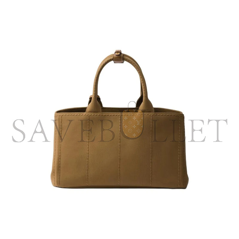 PRADA JARDINIÈRE LARGE LINEN BLEND HANDBAG 1BG554 01 (33*20*18cm)